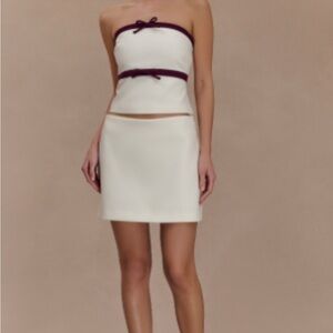 Meshki - Aisha Suiting Mini Skirt(Ivory)